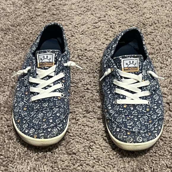 BOBS from Skechers Shoes - Skechers Women's Bobs B Cute Sneaker Blue Kittens